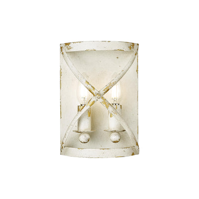 Golden Lighting Alcott 2-light Wall Sconce in Antique Ivory - - Golden Lighting