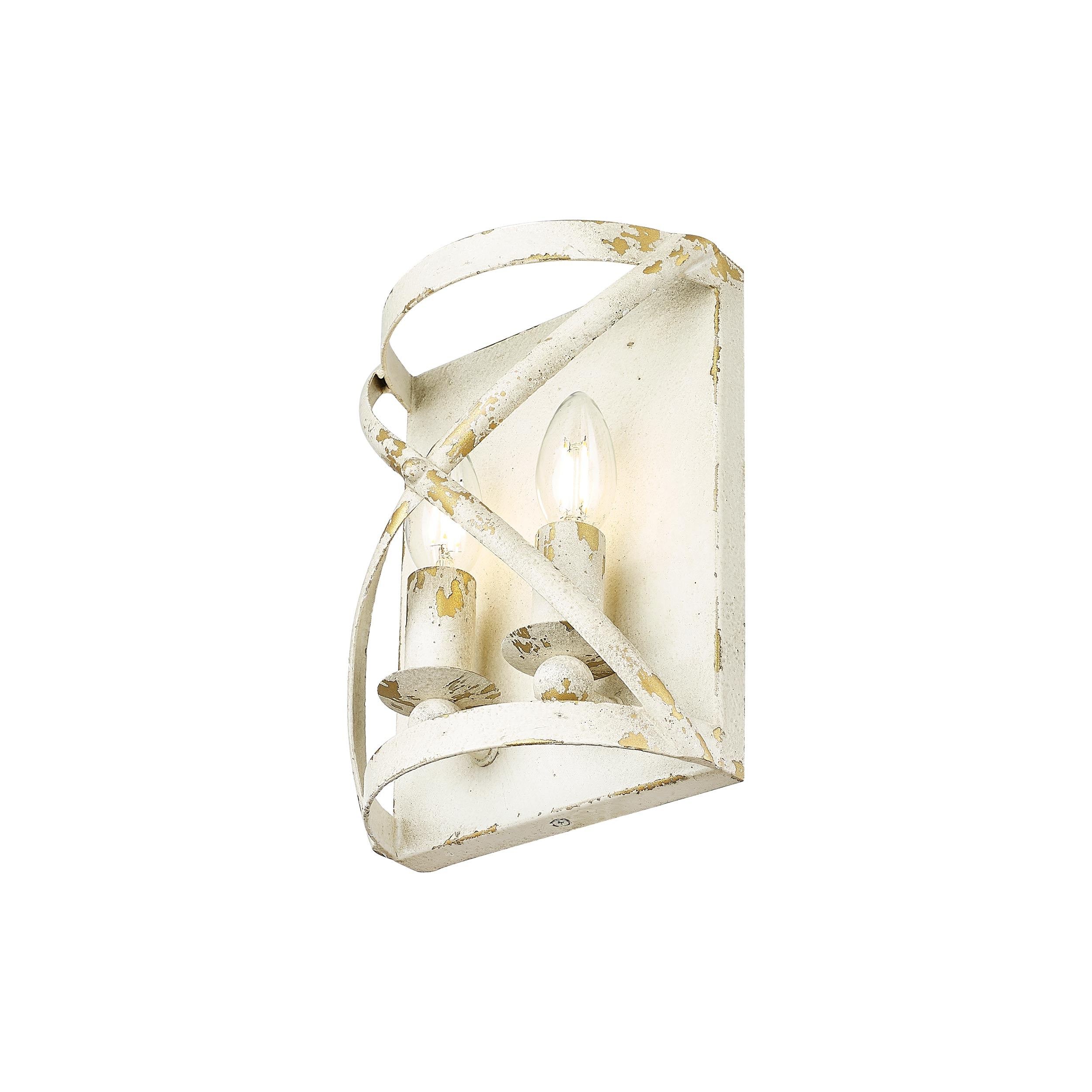 Golden Lighting Alcott 2-light Wall Sconce in Antique Ivory - - Golden Lighting