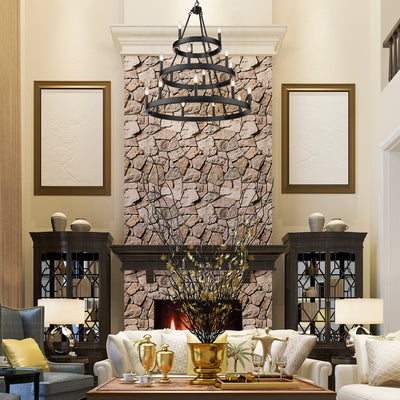 Golden Lighting Alastair 18-light 3-tier Chandelier (3+6+9) in Matte Black - - Golden Lighting
