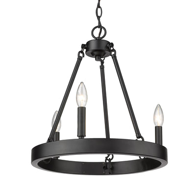 Golden Lighting Alastair 3-light Chandelier in Matte Black - - Golden Lighting