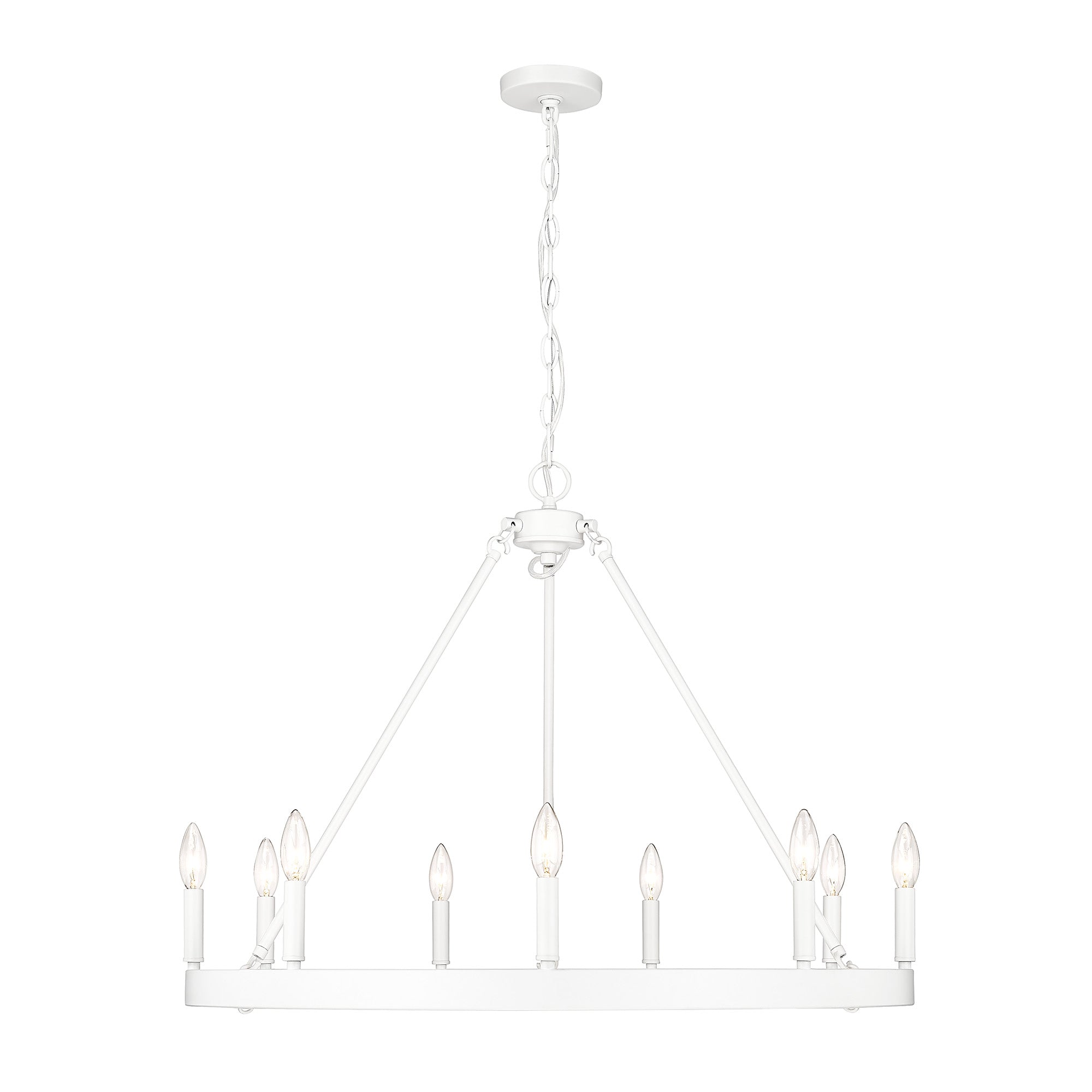 Golden Lighting Alastair 9-light Chandelier in Matte White - - Golden Lighting