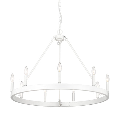 Golden Lighting Alastair 9-light Chandelier in Matte White - - Golden Lighting