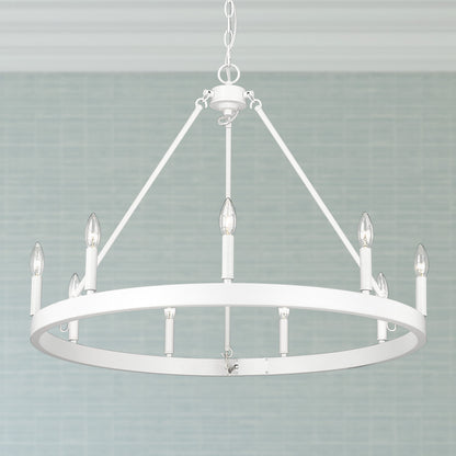 Golden Lighting Alastair 9-light Chandelier in Matte White - - Golden Lighting