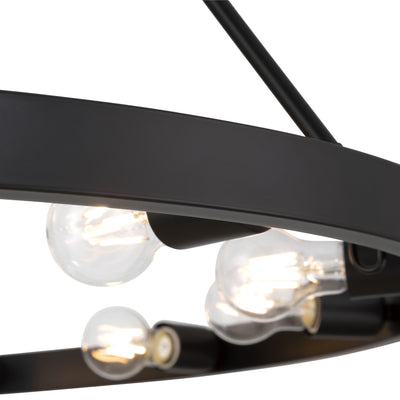 Golden Lighting Castile 12-light Chandelier in Matte Black - - Golden Lighting