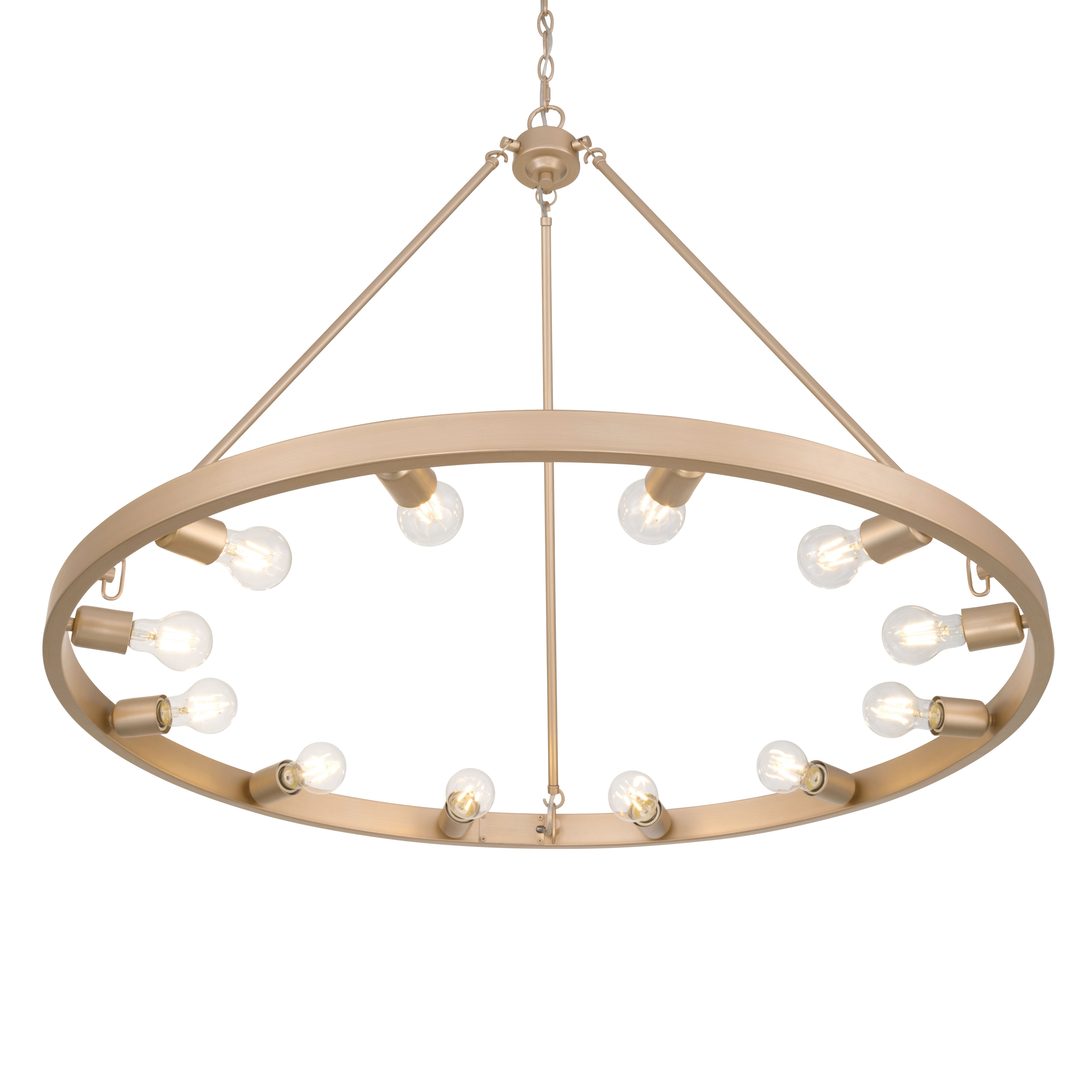 Golden Lighting Castile 12-light Semi-Flush Mount in French Gold - - Golden Lighting