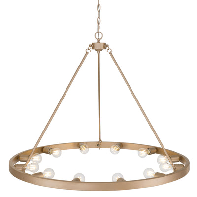 Golden Lighting Castile 12-light Semi-Flush Mount in French Gold - - Golden Lighting