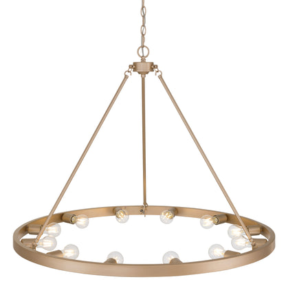 Golden Lighting Castile 12-light Semi-Flush Mount in French Gold - - Golden Lighting