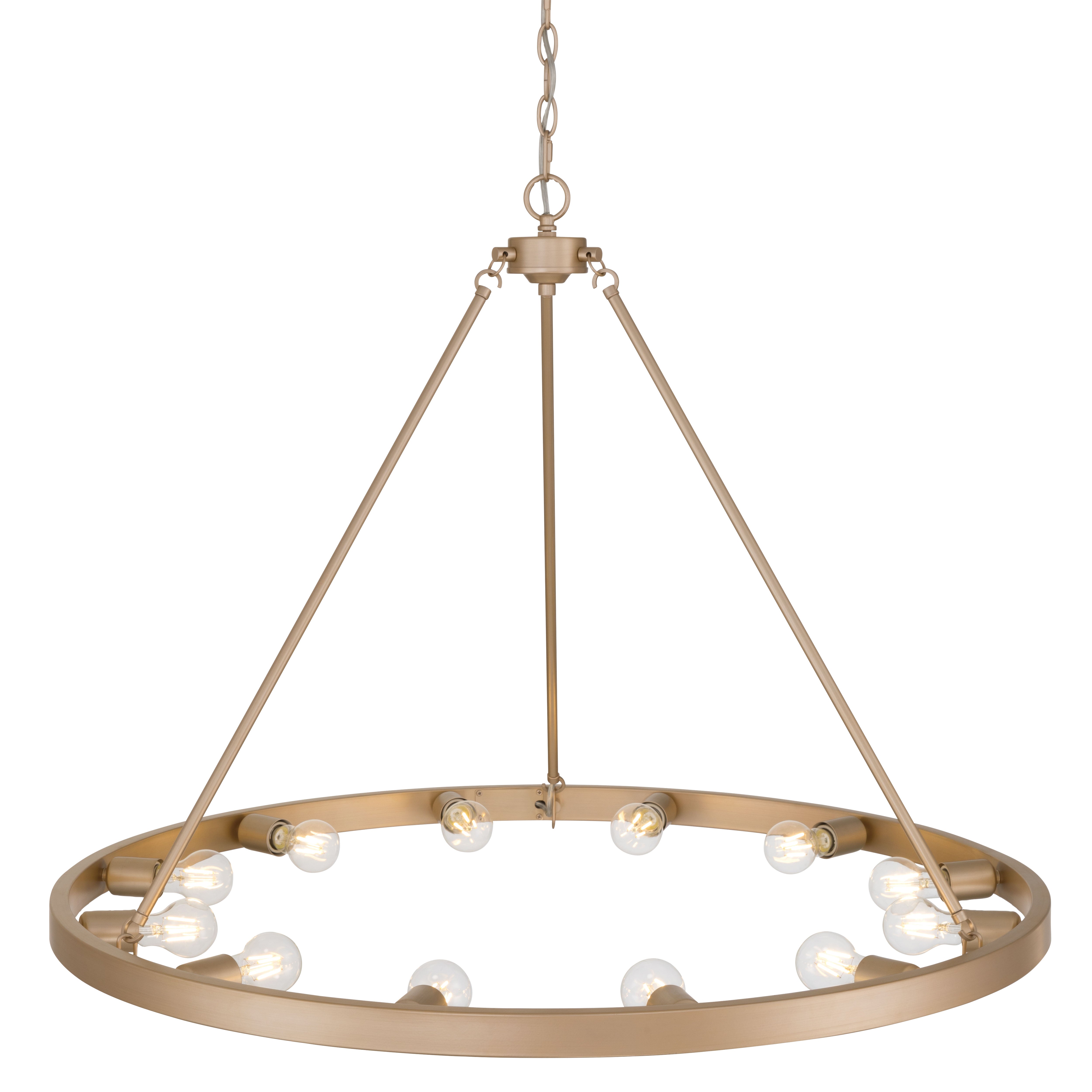 Golden Lighting Castile 12-light Semi-Flush Mount in French Gold - - Golden Lighting