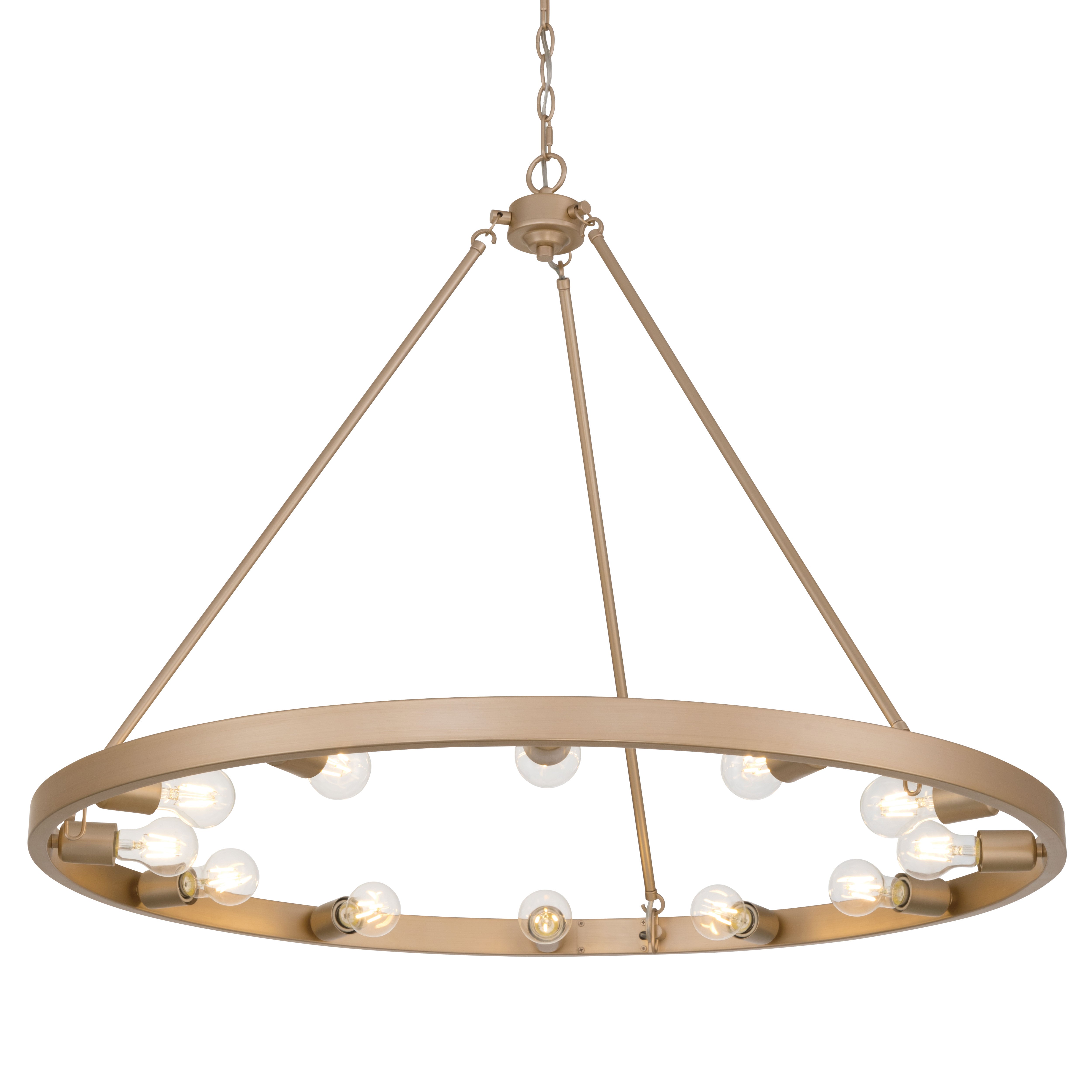 Golden Lighting Castile 12-light Semi-Flush Mount in French Gold - - Golden Lighting