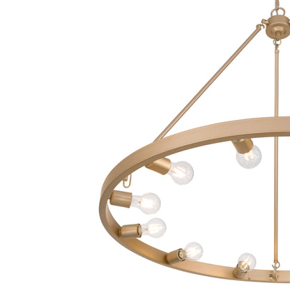 Golden Lighting Castile 12-light Semi-Flush Mount in French Gold - - Golden Lighting