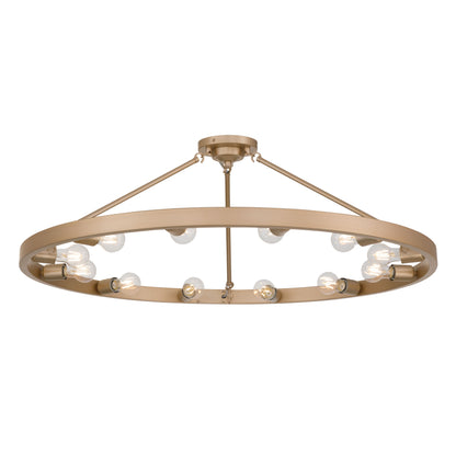 Golden Lighting Castile 12-light Semi-Flush Mount in French Gold - - Golden Lighting