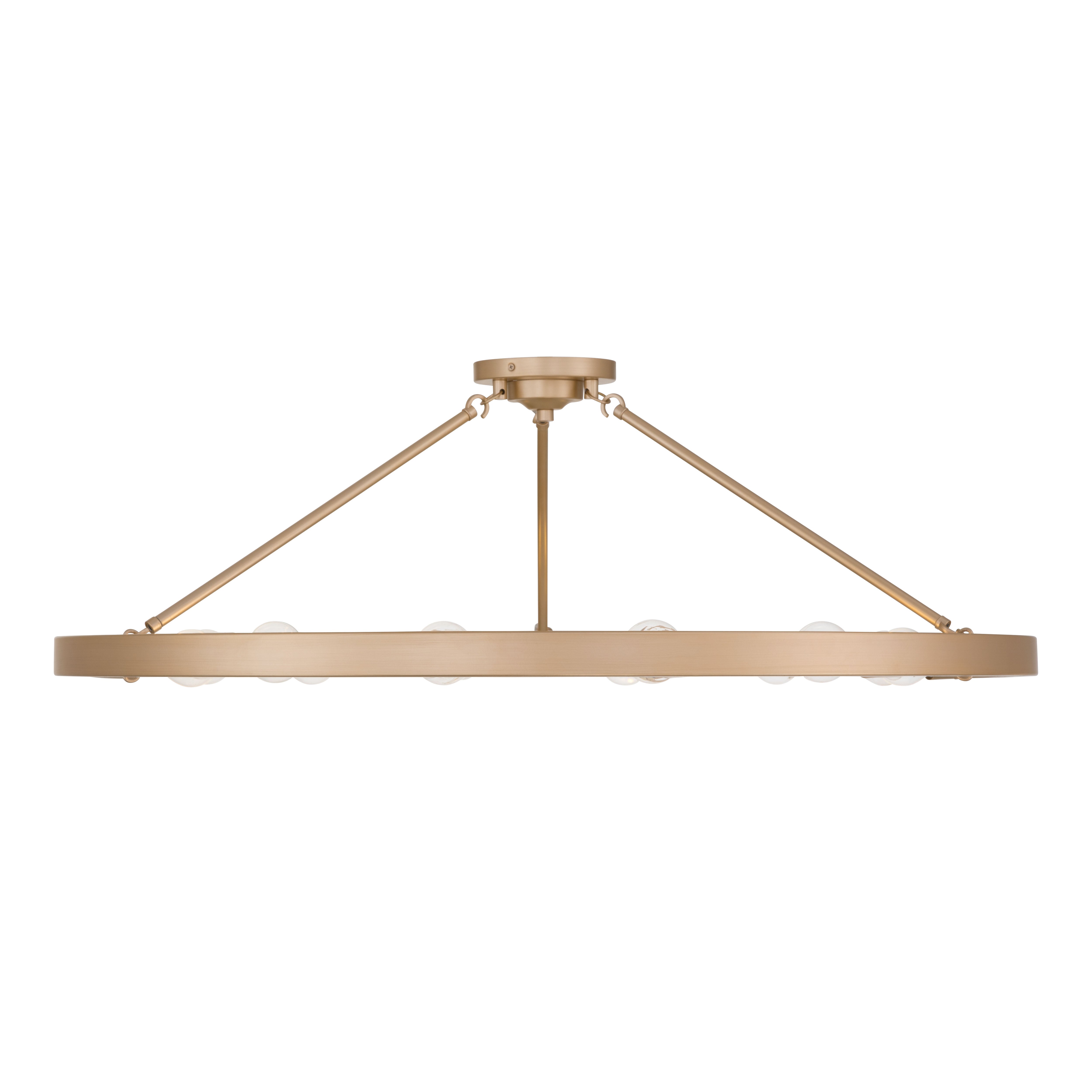 Golden Lighting Castile 12-light Semi-Flush Mount in French Gold - Default Title - Golden Lighting