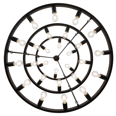 Golden Lighting Castile 27-light 2-tier Chandelier (6+9+12) in Matte Black - - Golden Lighting