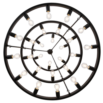Golden Lighting Castile 27-light 2-tier Chandelier (6+9+12) in Matte Black - - Golden Lighting