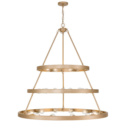 Golden Lighting Castile 27-light 2-tier Chandelier (6+9+12) in French Gold - - Golden Lighting