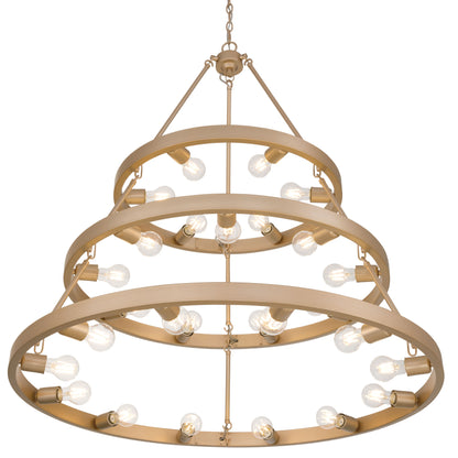Golden Lighting Castile 27-light 2-tier Chandelier (6+9+12) in French Gold - - Golden Lighting
