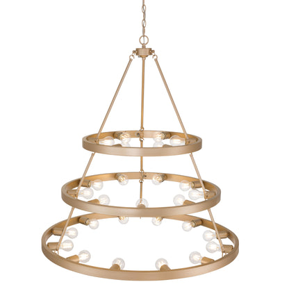 Golden Lighting Castile 27-light 2-tier Chandelier (6+9+12) in French Gold - - Golden Lighting