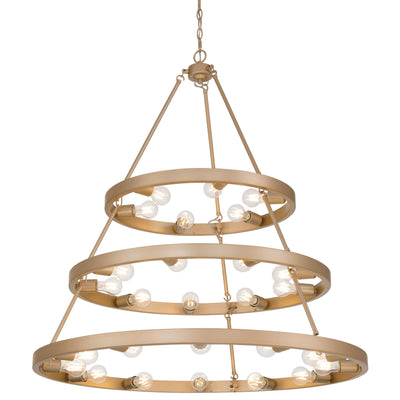 Golden Lighting Castile 27-light 2-tier Chandelier (6+9+12) in French Gold - - Golden Lighting