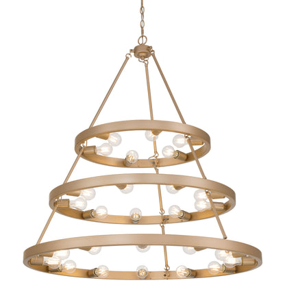Golden Lighting Castile 27-light 2-tier Chandelier (6+9+12) in French Gold - - Golden Lighting