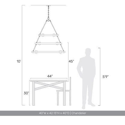Golden Lighting Castile 27-light 2-tier Chandelier (6+9+12) in Matte Black - - Golden Lighting