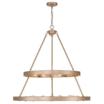 Golden Lighting Castile 15-light 2-tier Chandelier (6+9) in French Gold - - Golden Lighting