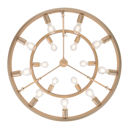 Golden Lighting Castile 15-light 2-tier Chandelier (6+9) in French Gold - - Golden Lighting