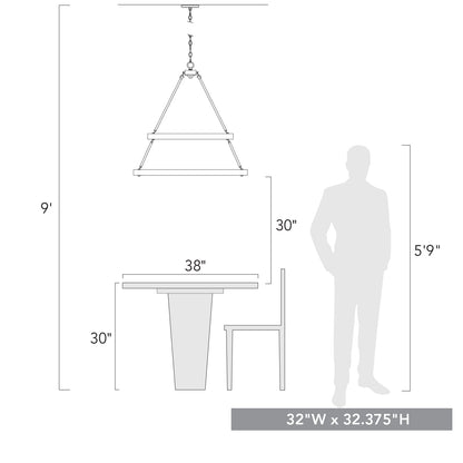 Golden Lighting Castile 15-light 2-tier Chandelier (6+9) in Matte Black - - Golden Lighting
