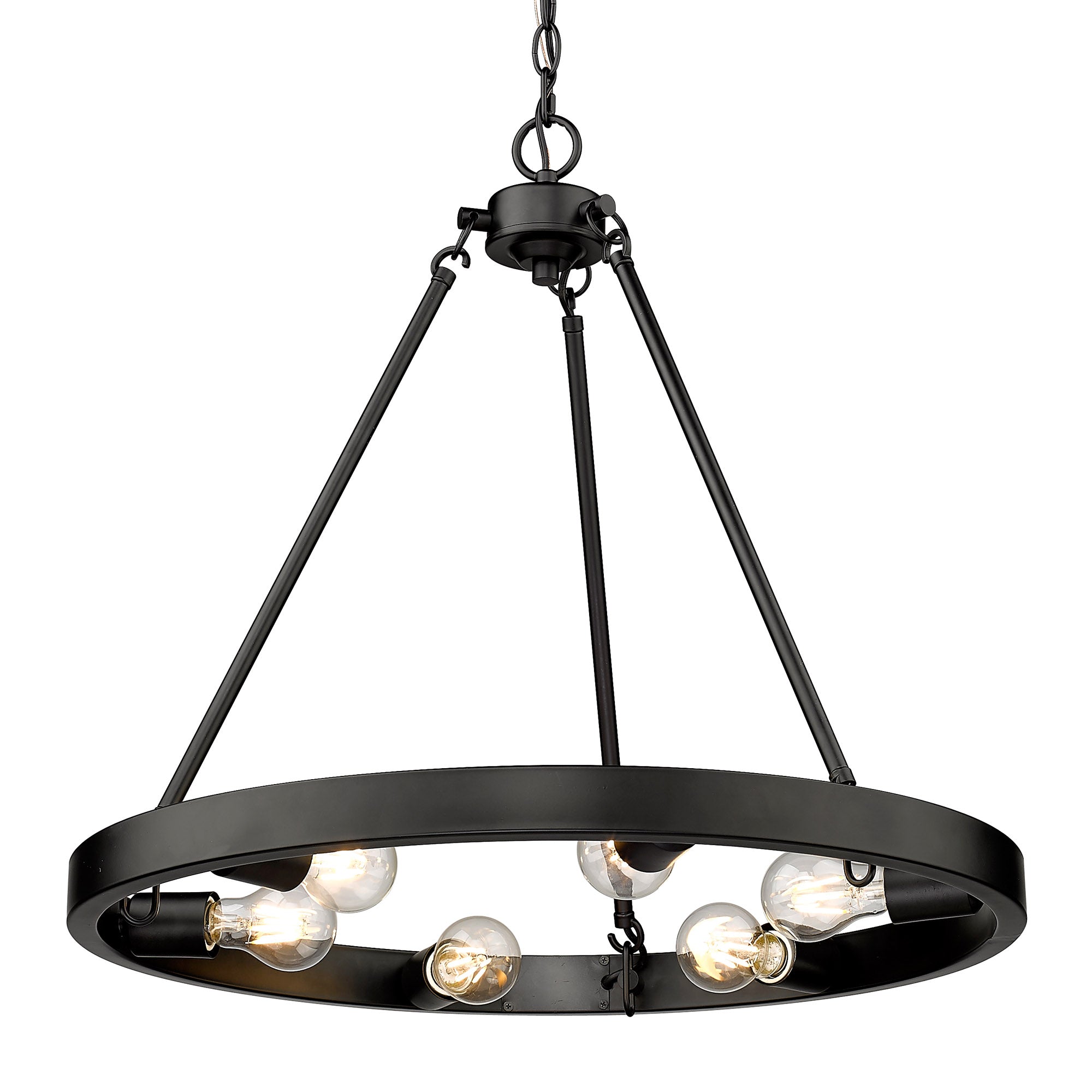 Castile 6-light Chandelier in Matte Black