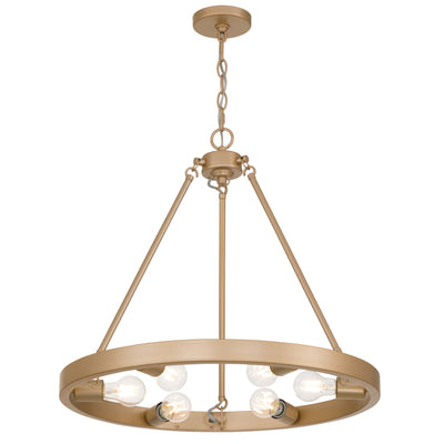 Castile 6-light Chandelier in French Gold, alternate view - Golden Lighting