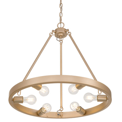 Castile 6-light Chandelier in French Gold, alternate view - Golden Lighting