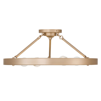 Golden Lighting Castile 6-light Semi-Flush Mount in French Gold - - Golden Lighting