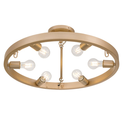 Golden Lighting Castile 6-light Semi-Flush Mount in French Gold - - Golden Lighting