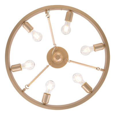 Golden Lighting Castile 6-light Semi-Flush Mount in French Gold - - Golden Lighting
