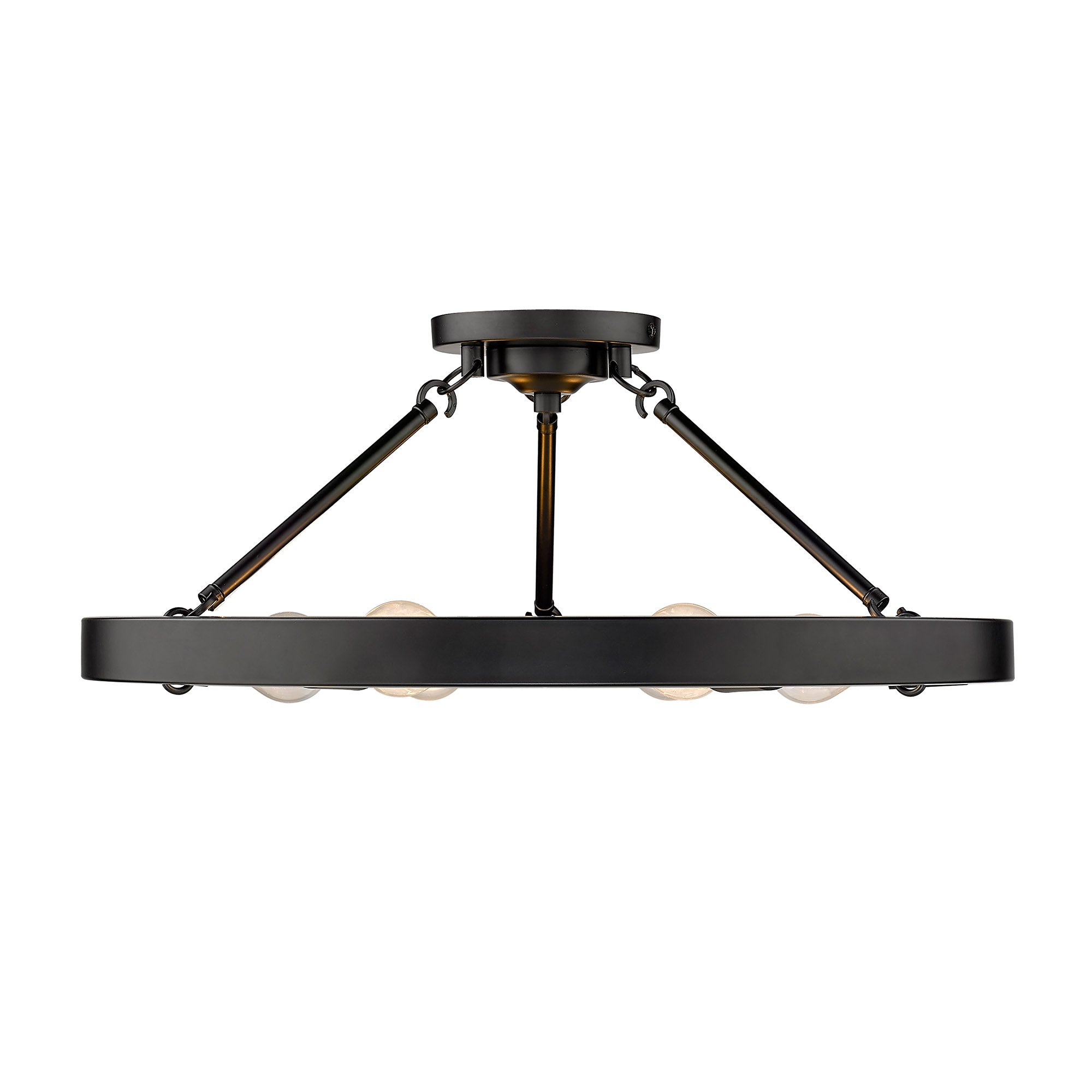 Castile 6 Light Semi-Flush - Matte Black / No Shade / NA - Golden Lighting