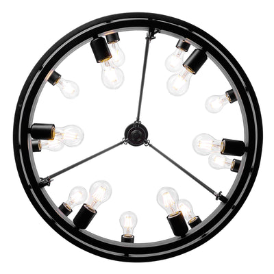 Golden Lighting Castile 15-light 2-tier Chandelier (9+6) in Matte Black - - Golden Lighting