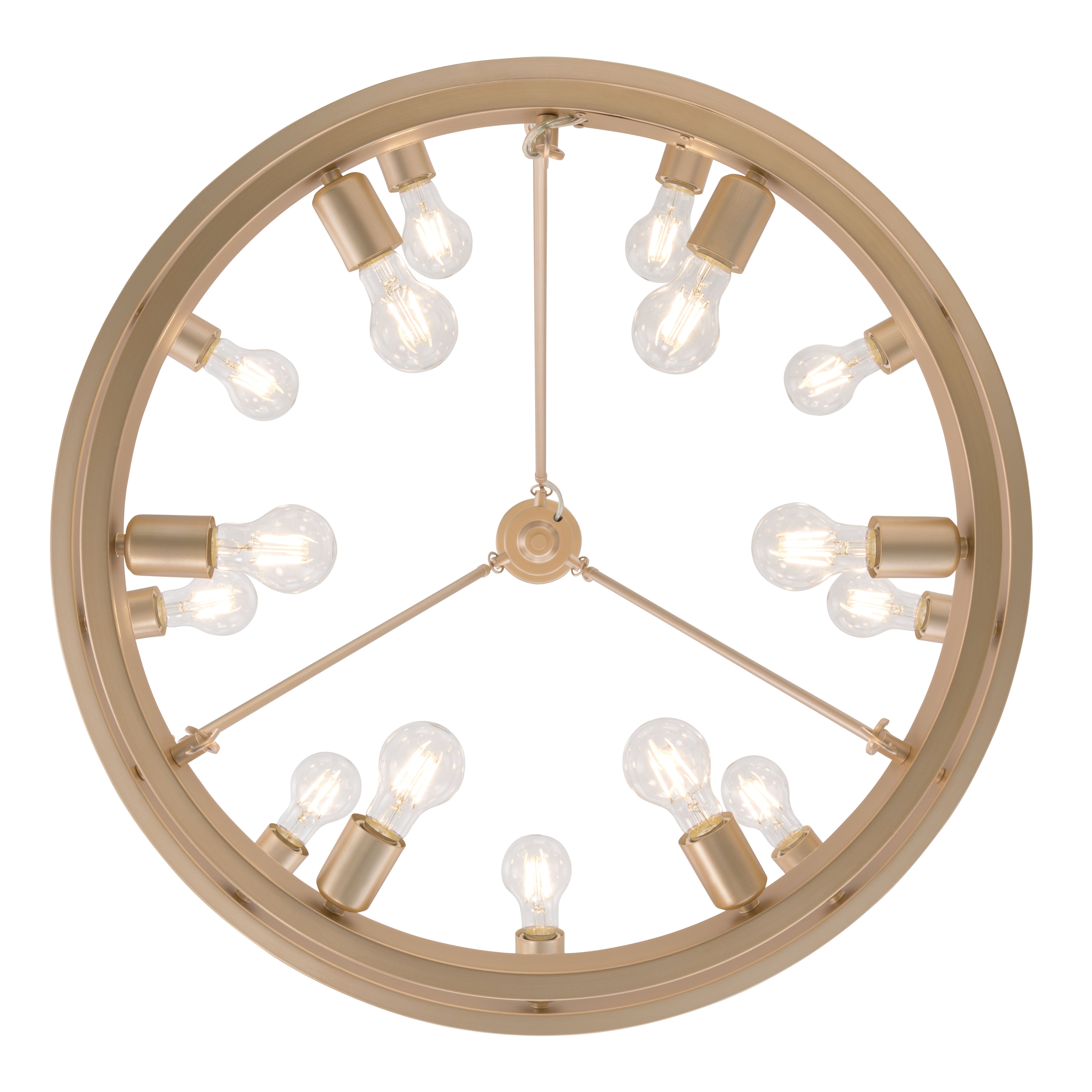 Golden Lighting Castile 15-light 2-tier Chandelier (9+6) in French Gold - - Golden Lighting