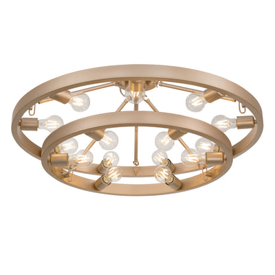 Golden Lighting Castile 15-light Semi-Flush Mount in French Gold - - Golden Lighting