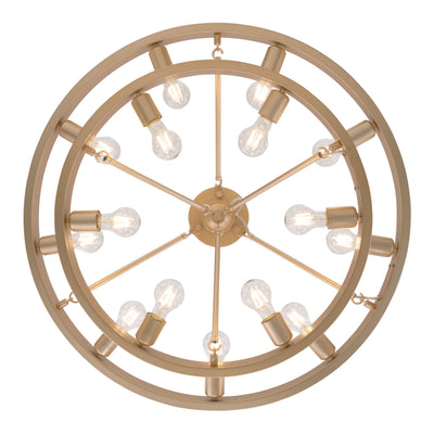 Golden Lighting Castile 15-light Semi-Flush Mount in French Gold - - Golden Lighting