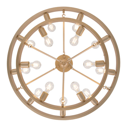 Golden Lighting Castile 15-light Semi-Flush Mount in French Gold - - Golden Lighting