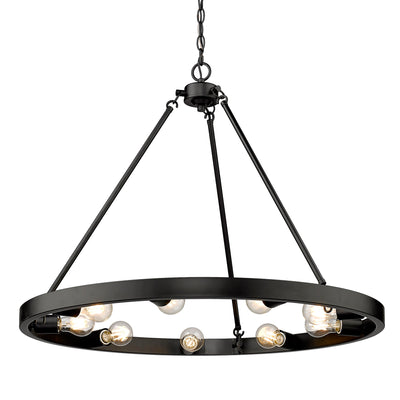 Golden Lighting Castile 9-light Chandelier in Matte Black - - Golden Lighting