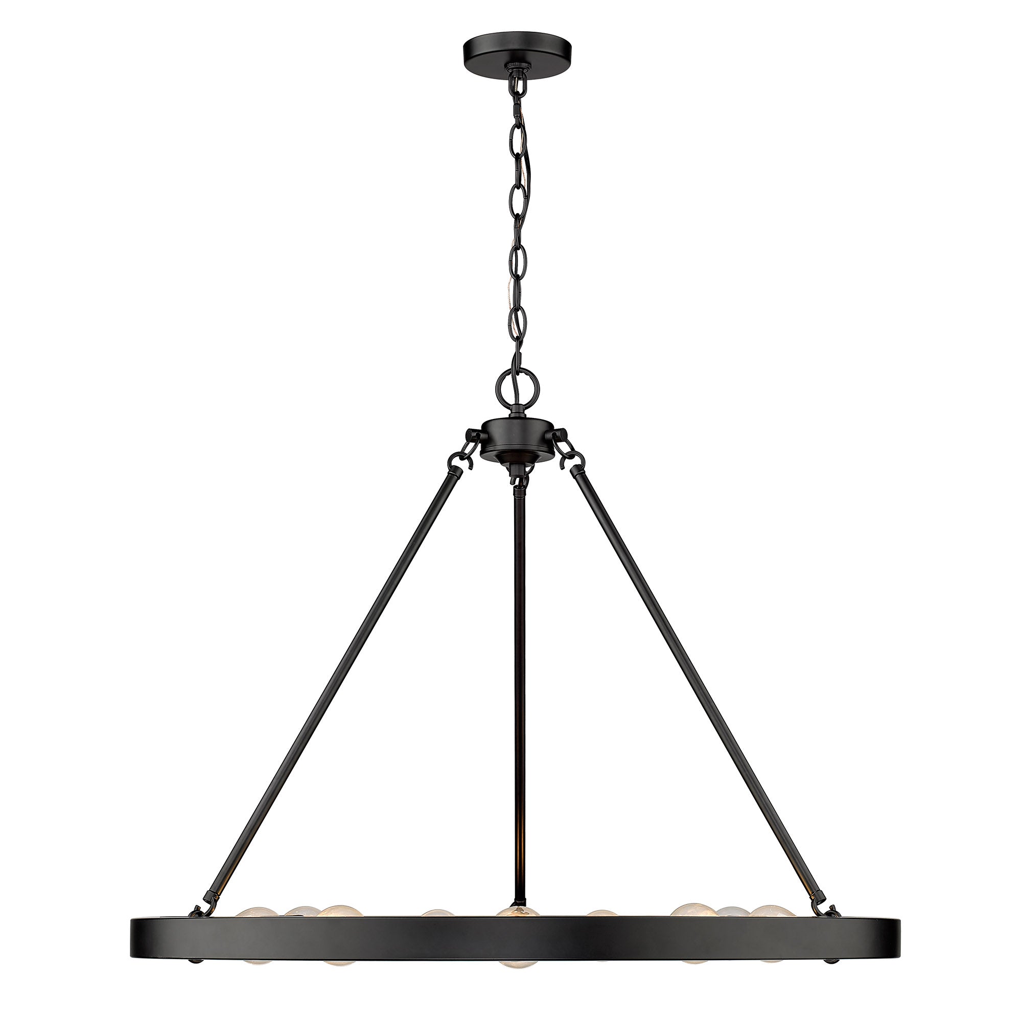 Golden Lighting Castile 9-light Chandelier in Matte Black - - Golden Lighting