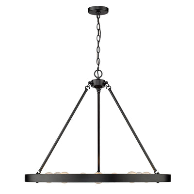 Golden Lighting Castile 9-light Chandelier in Matte Black - - Golden Lighting