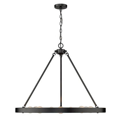 Golden Lighting Castile 9-light Chandelier in Matte Black - - Golden Lighting