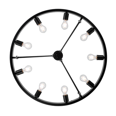 Golden Lighting Castile 9-light Chandelier in Matte Black - - Golden Lighting