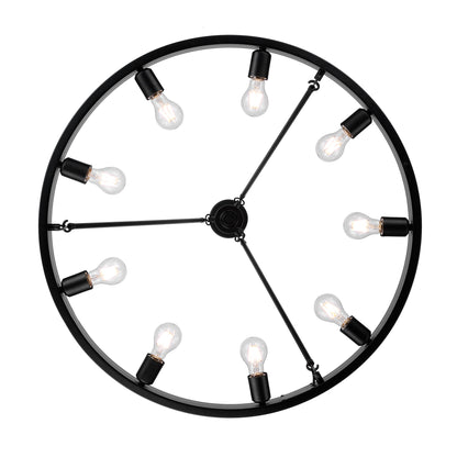 Golden Lighting Castile 9-light Chandelier in Matte Black - - Golden Lighting