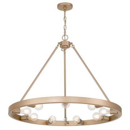 Golden Lighting Castile 9-light Chandelier in Matte French Gold - - Golden Lighting