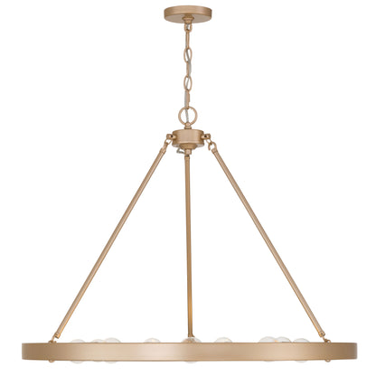 Golden Lighting Castile 9-light Chandelier in Matte French Gold - - Golden Lighting