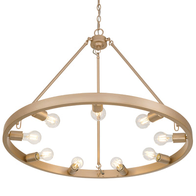 Golden Lighting Castile 9-light Chandelier in Matte French Gold - - Golden Lighting