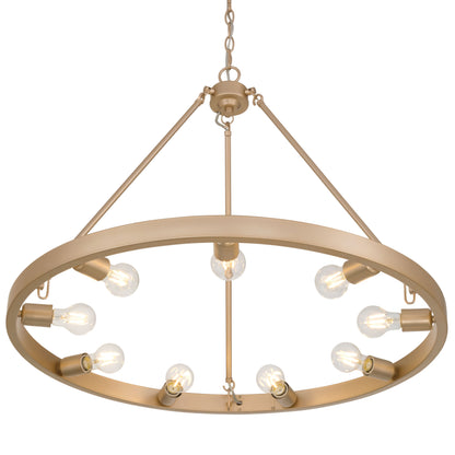 Golden Lighting Castile 9-light Chandelier in Matte French Gold - - Golden Lighting