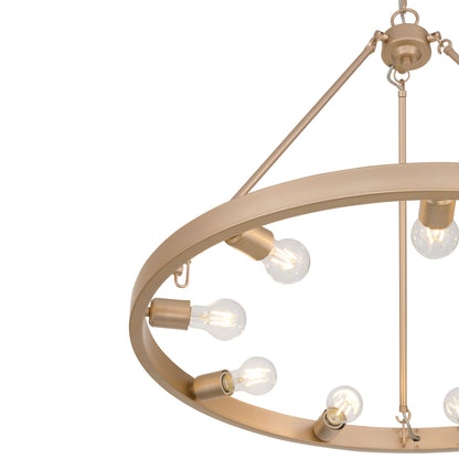 Golden Lighting Castile 9-light Chandelier in Matte French Gold - - Golden Lighting